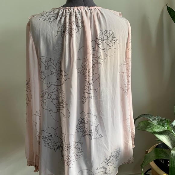Michel Studio pink floral print blouse size 18 - Picture 4 of 7